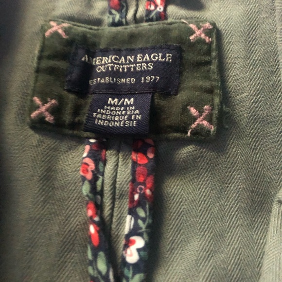 American Eagle Outfitters Green Jean Jacket - Picture 2 of 5